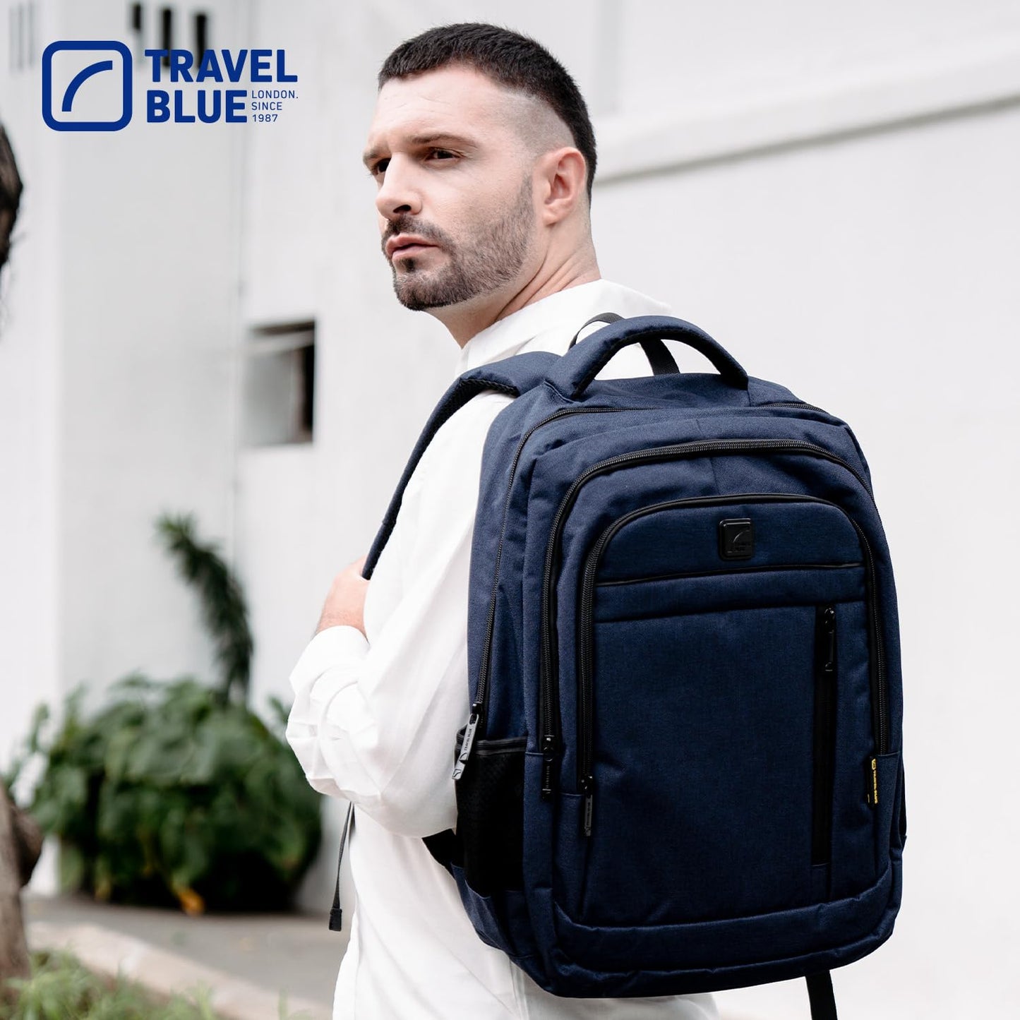 Travel Blue Vanguard Executive 15.4 Inches laptop Compartment, 25 L Casual Backpack,Organizer Pocket for Men Women Boys Girls Navy Blue