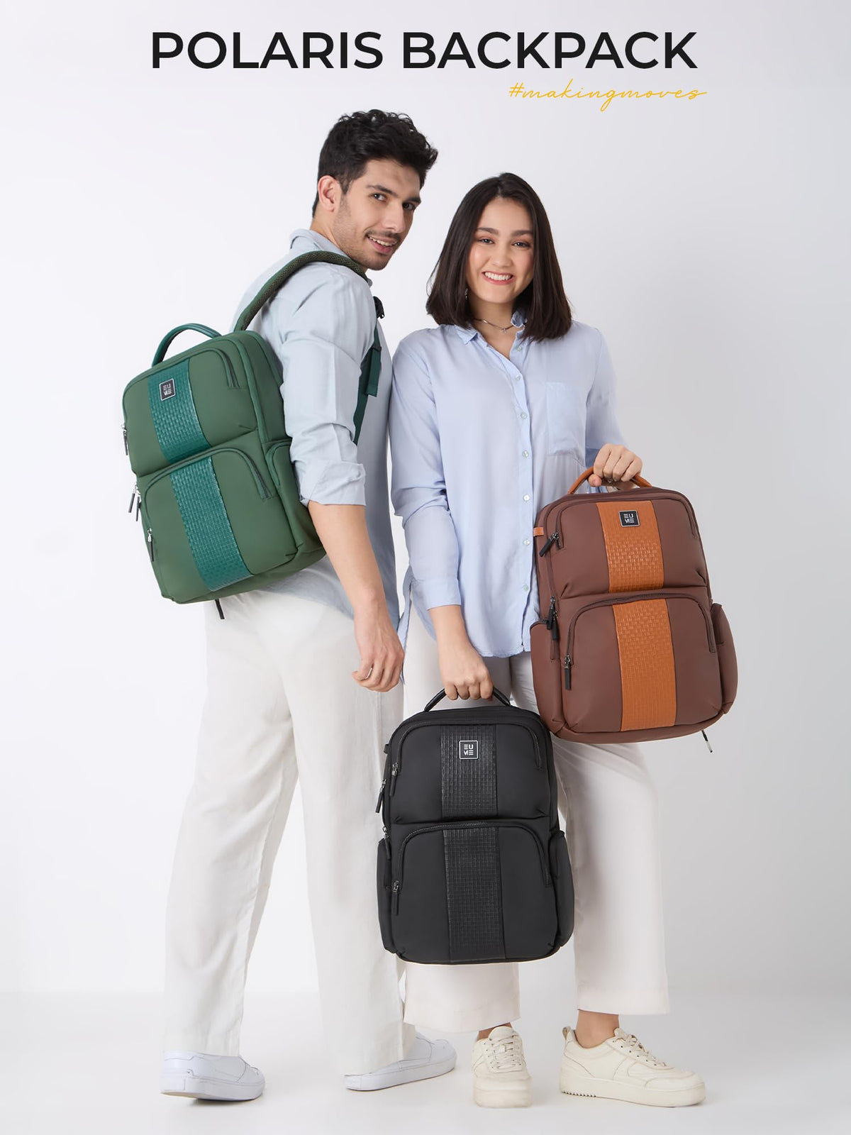 EUME Premium 15.6 in Laptop bags for Men & Women Office Use | Stylish Backpack Bag | Spacious Backpack for Travelling | 28L Polaris Midnight Blue