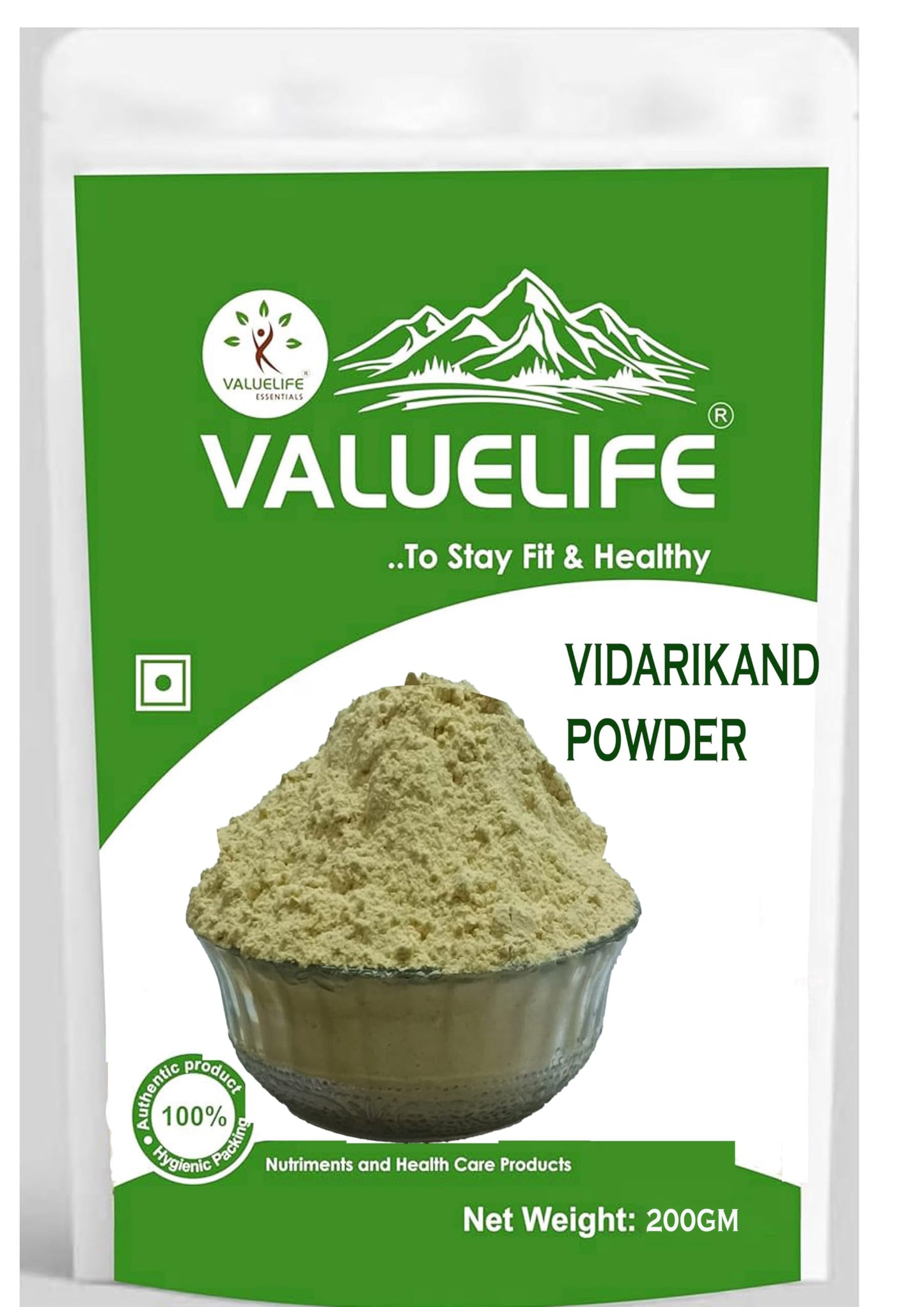 Valuelife Vidarikand Powder 200g | Pure Ayurvedic Herbal Supplement for Strength, Energy & Overall Wellness | Natural Health Care Powder for Men & Women