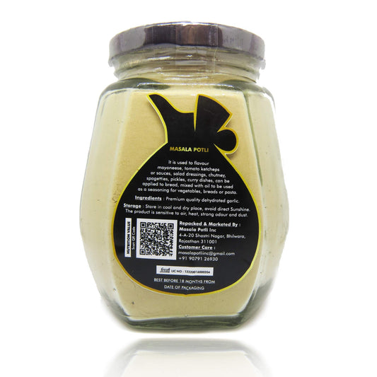 MASALA POTLI's Pure Garlic Powder 200g - Dehydrated Lahsun Powder | Natural Spice for Cooking | No Additives | PET Jar