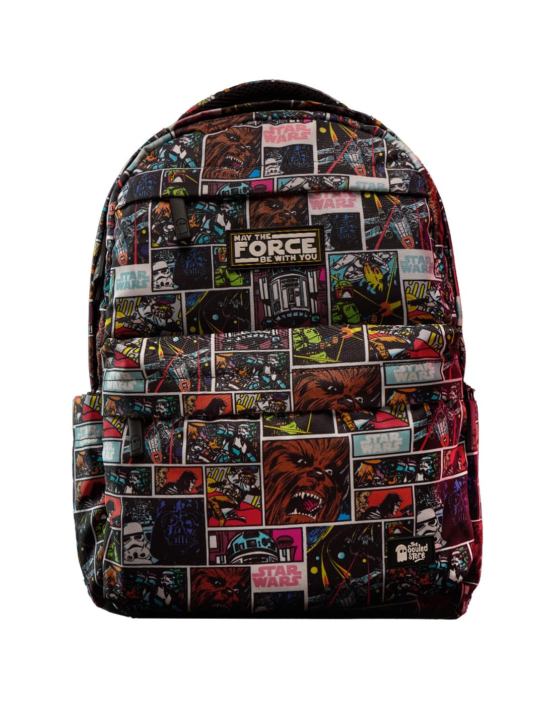 The Souled Store Star wars: Iconic Black All Over Printed Polyester 22L Casual Backpacks