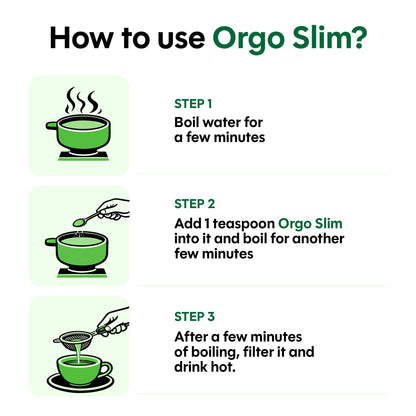 ABINAM Orgo Slim Herbal Wellness Powder for Weight Management Support | Natural Plant-Based Supplement | Daily Use | No Artificial Additives | 150g Pack