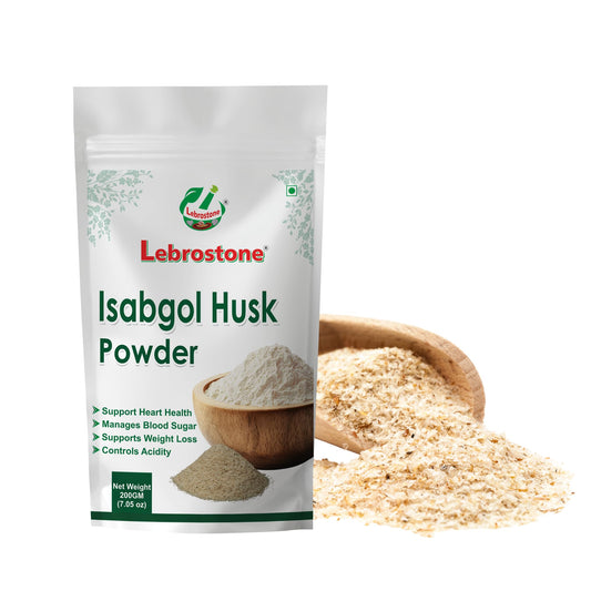 Lebrostone Isabgol Husk Powder | Natural Herbal Supplement | Supports Digestion, Detox & Gut Health | Ayurvedic Wellness | 200 gm