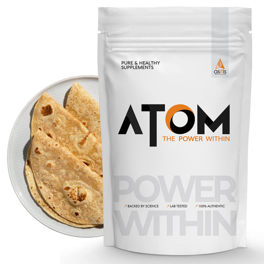 AS-IT-IS ATOM Roti Protein 1kg | Make Roti’s Protein Rich | Easy to use | 25g Pr
