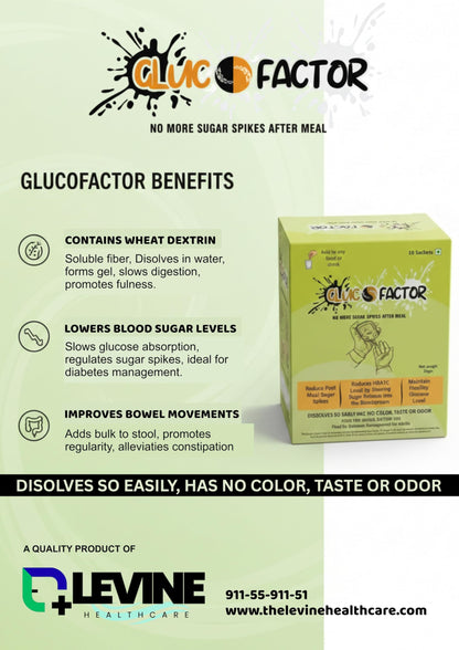 Glucofactor Natural Sugar Control Powder 50g | 10 Sachets Food for Special Dietary Use | Plant Based Nutritional Supplement for Daily Routine & Balanced Lifestyle Support
