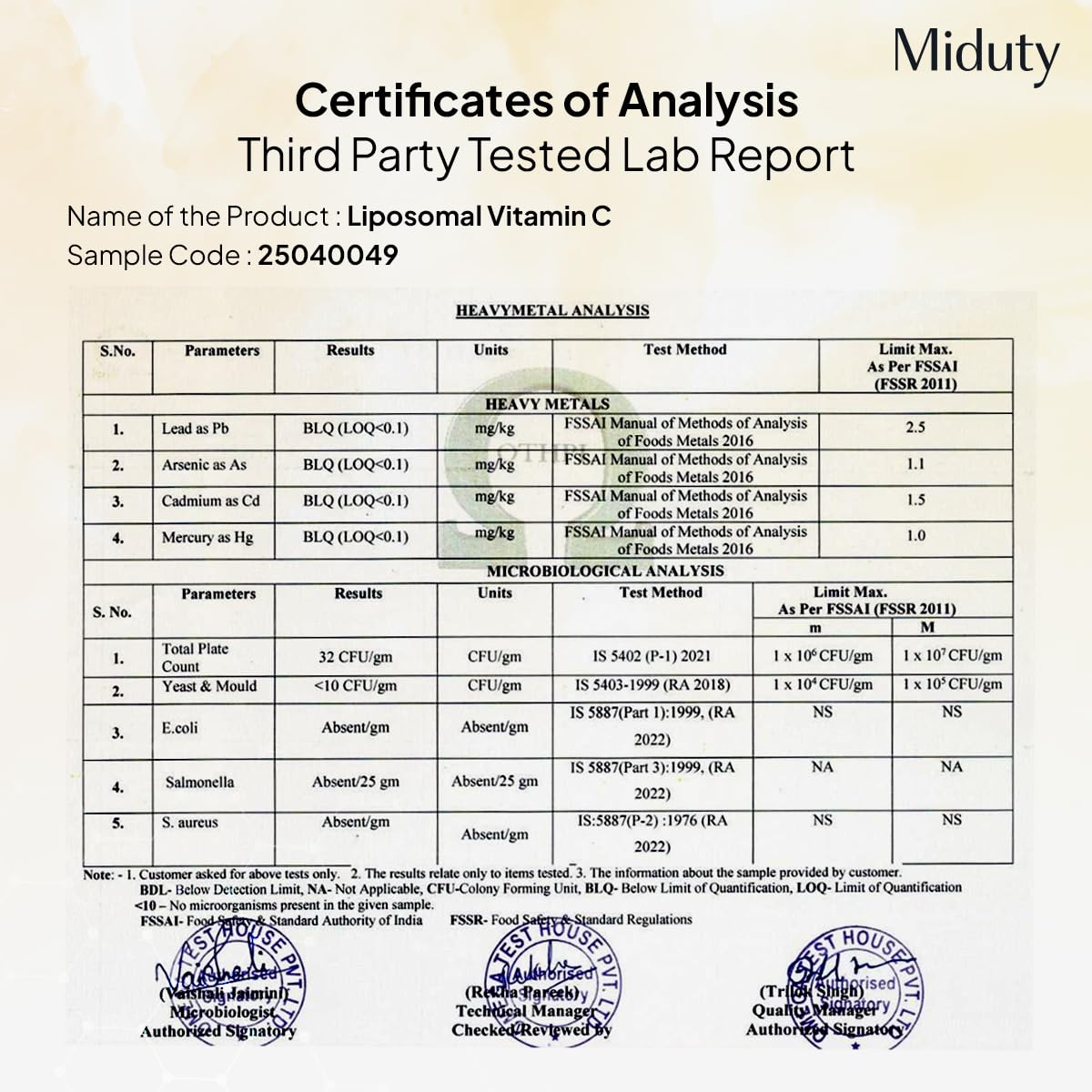 Miduty Liposomal Vitamin C Supplement Bioavailability, Antioxidant Vita- image 4