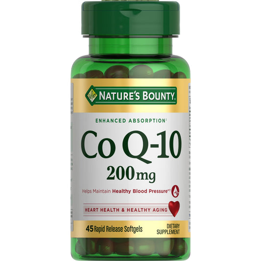 Nature's Bounty Extra Strength Co Q-10 200 mg Q - SorB - 45 Softgels