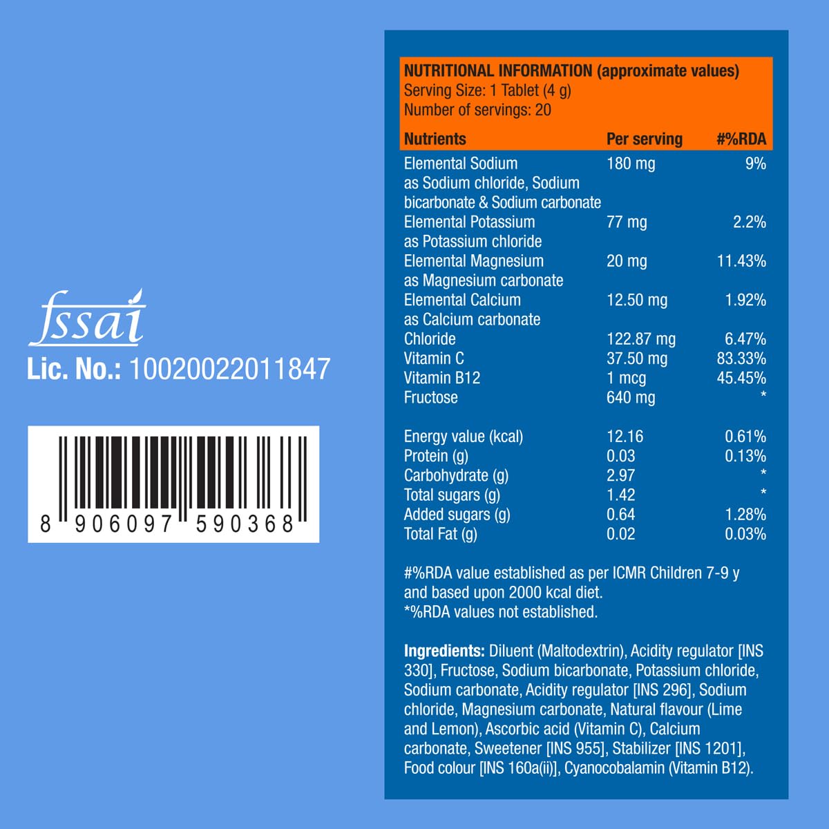 FAST&UP Reload Effervescent Hydration Tablets (Lime & Lemon)- image 4