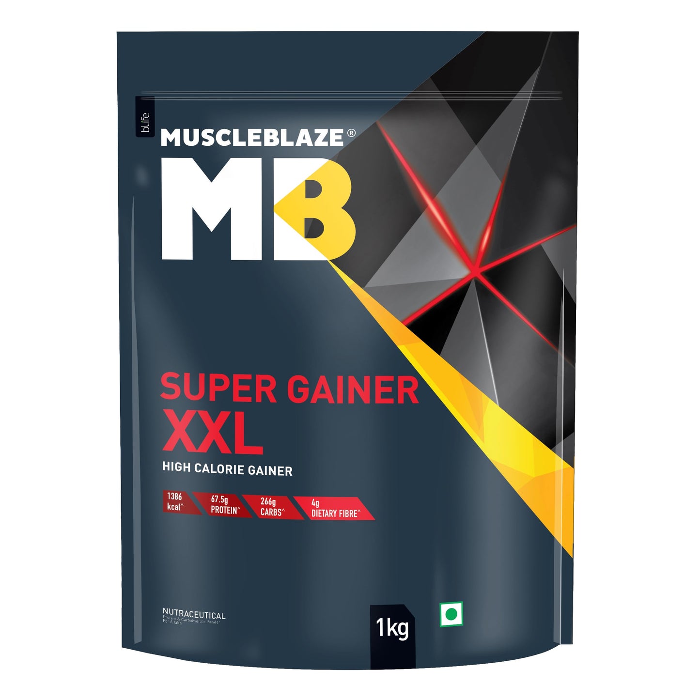 MuscleBlaze Super Gainer Xxl Powder (Chocolate Bliss,1 Kg / 2.2Lbs,10 Servings)|