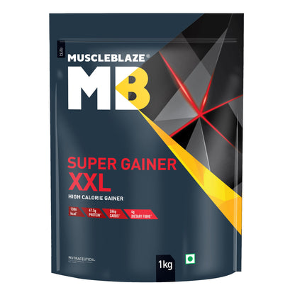 MuscleBlaze Super Gainer Xxl Powder (Chocolate Bliss,1 Kg / 2.2Lbs,10 Servings)|