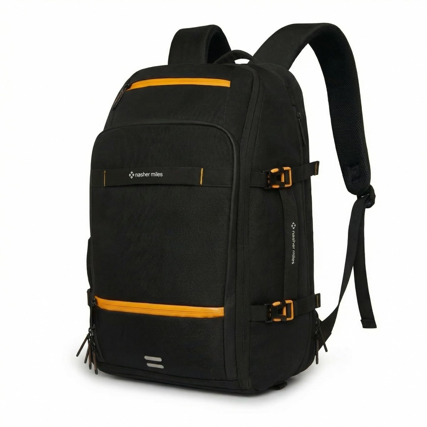 Nasher Miles Manhattan Premium Reversed Polyester Laptop Backpack 40L Ideal for College, School, Office, Travel, Overnighter | Men, Women, Boys, Girls (Black)