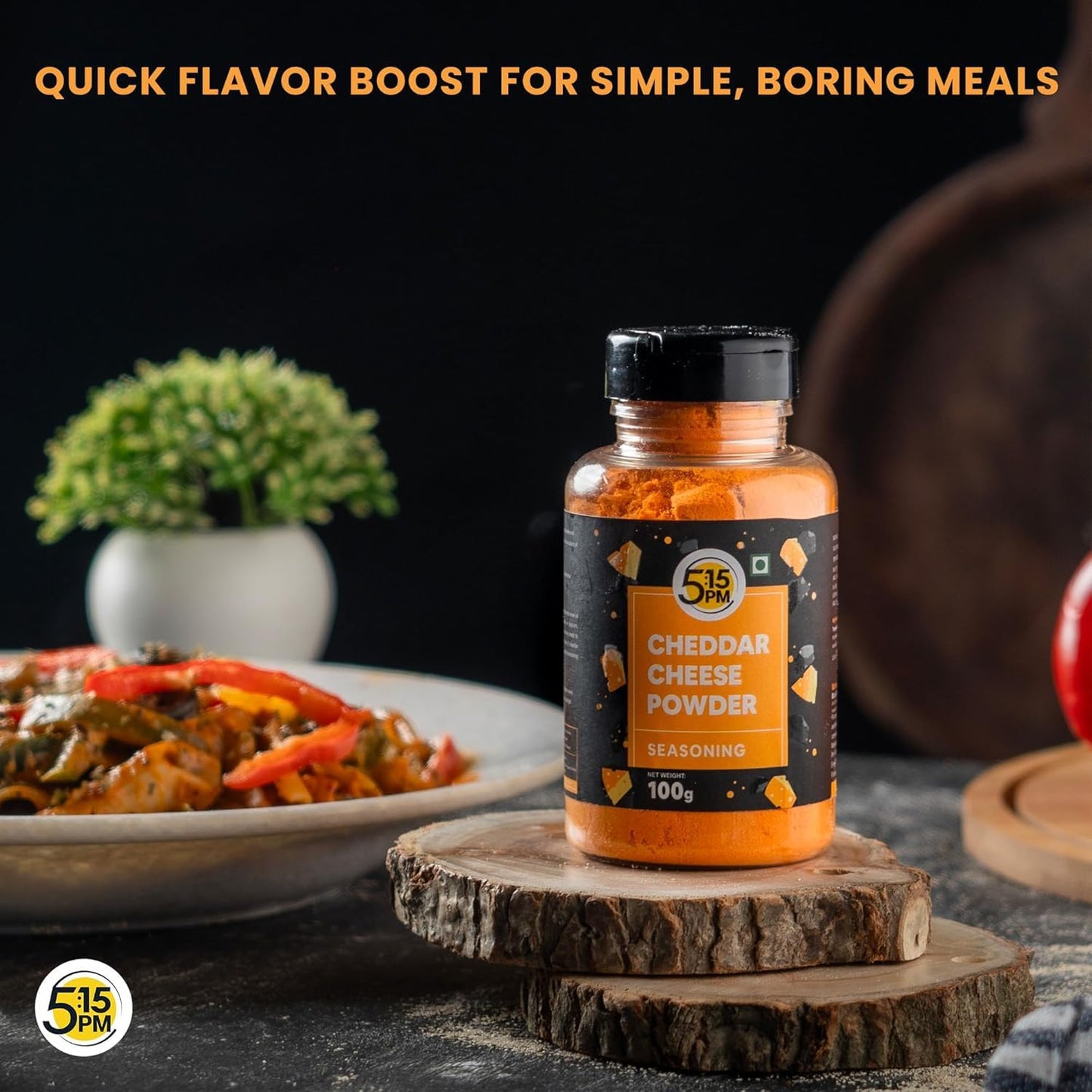 5:15PM Cheddar Cheese Powder for Popcorn, Pasta, Pizza, Nachos & Fries | Popcorn & Cheese Seasoning Powder,1 Count