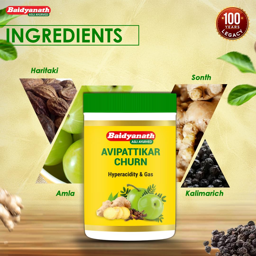 Baidyanath Avipattikar Churna - 120 gm Powder | Helpful in Hyper-Acidit- image 5