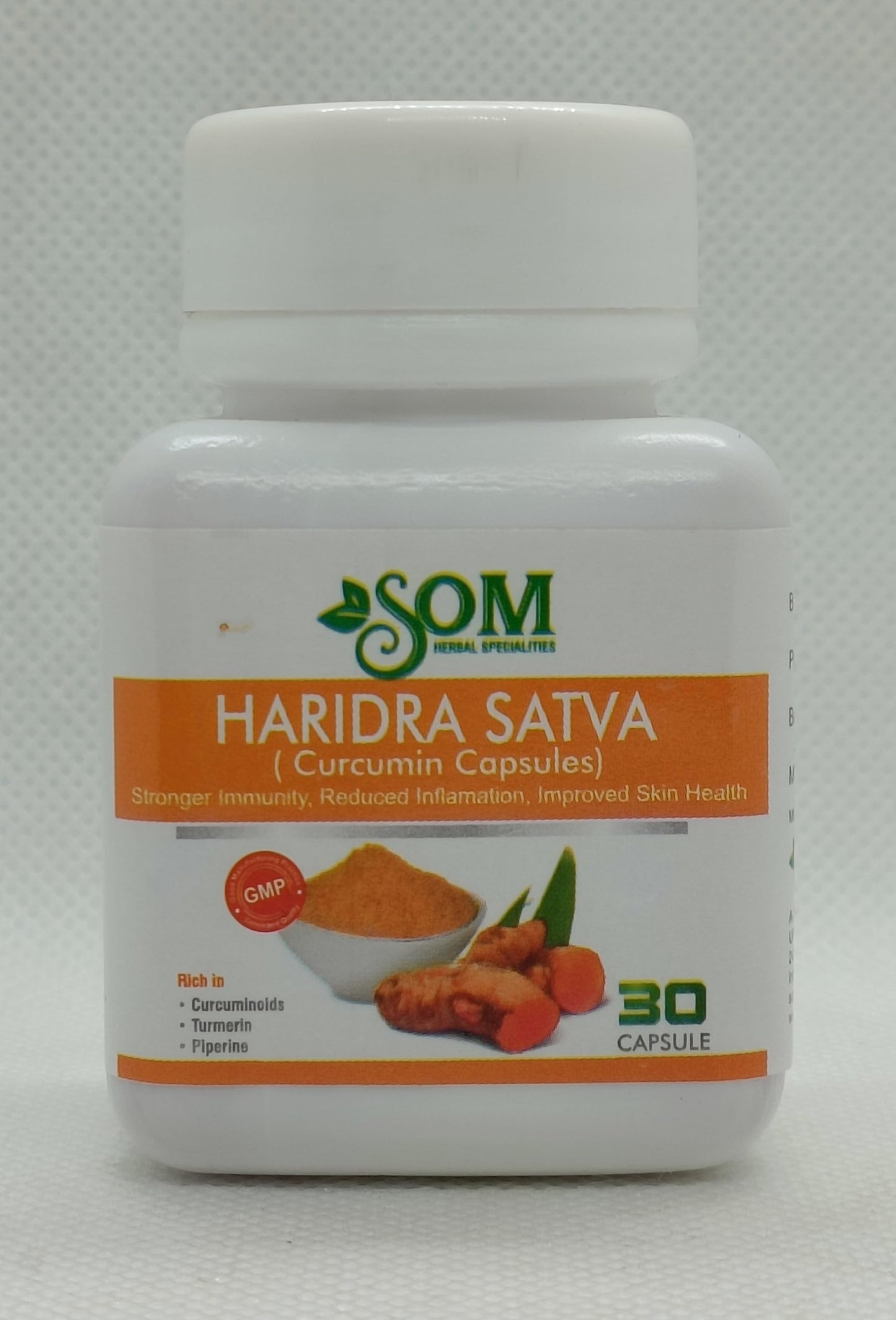 SOM HERBAL SPEACILITIES Haridra Satva Curcumin 30 Capsules | Immunity Boosters Capsules Curcuminoids Supplements For Better Absorption | Good For Skin & Joint Pains