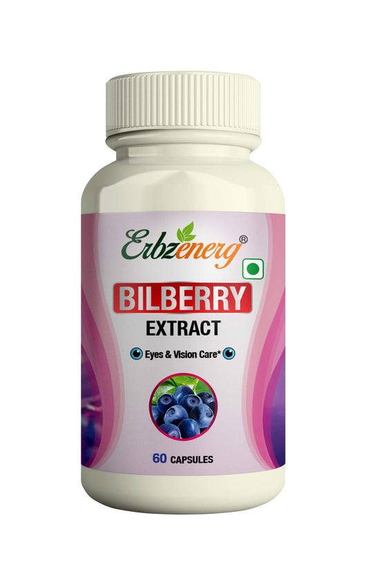 ERBZENERG® Bilberry (Vaccinium myrtillus) 60 Capsules- (Pack of 1)