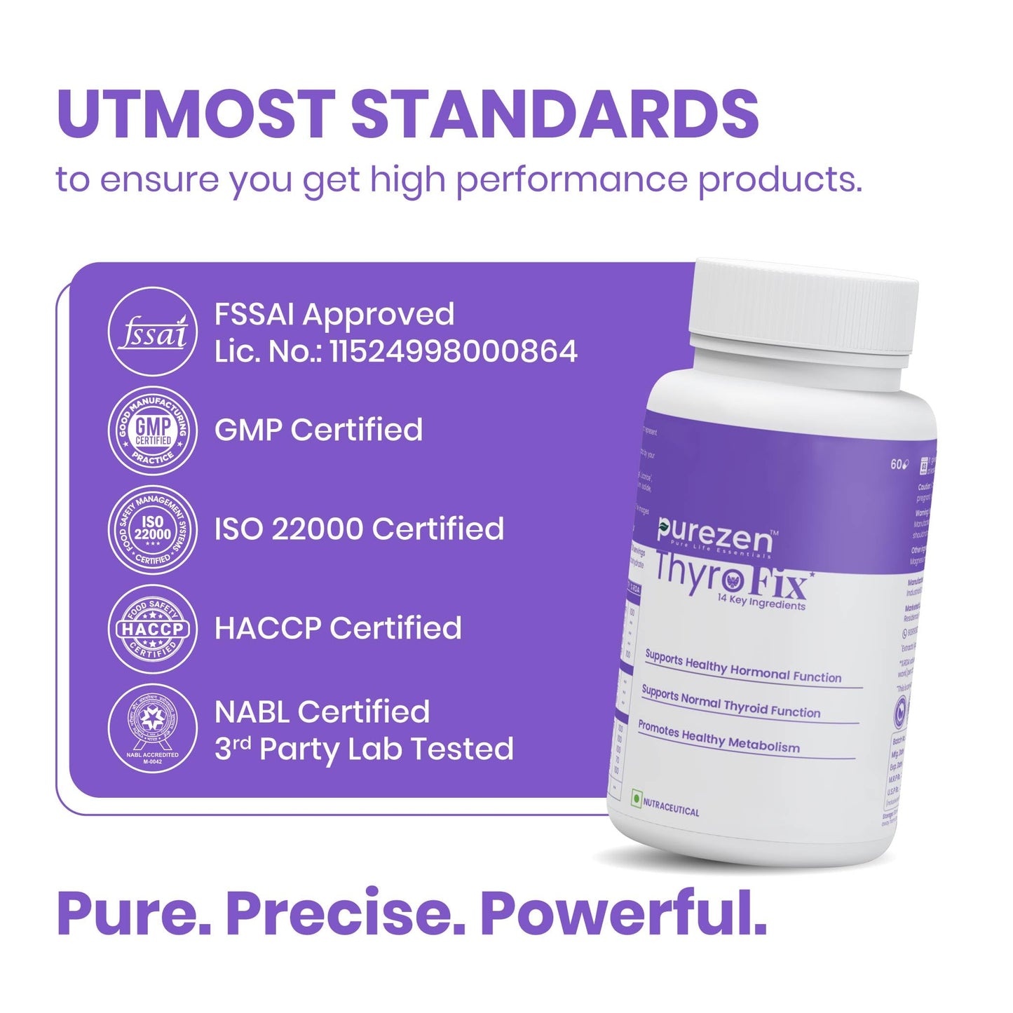 Purezen ThyroFix Supplement for Thyroid Heath, 60 capsules