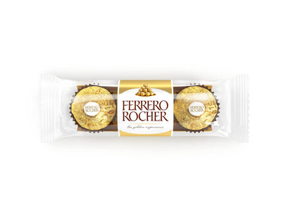 Ferrero Rocher Chocolate Pralines Treat Pack 3 Pieces-6 Pack Pouch, 6 X 37 G,148 Grams