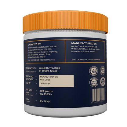 iThrive Essentials Magnesium Bisglycinate Chelated Powder – 180 gm (40 Servings) | High Absorption, 90.9% DV | Supports Sleep, Recovery, Nerve & Muscle Health, Non-GMO, Gluten-Free