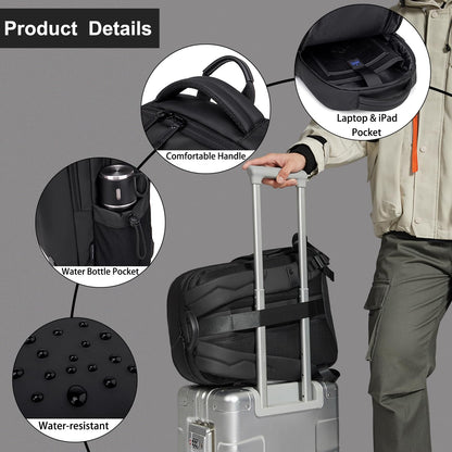 Arctic Hunter Backpack for Men Women 21L Stylish 15.6" Laptop Bag One-Day-Use Capacity Casual Laptop Backpack Multi-pockets Water-resistant Lightweight Padded Backpack for Office College,Black