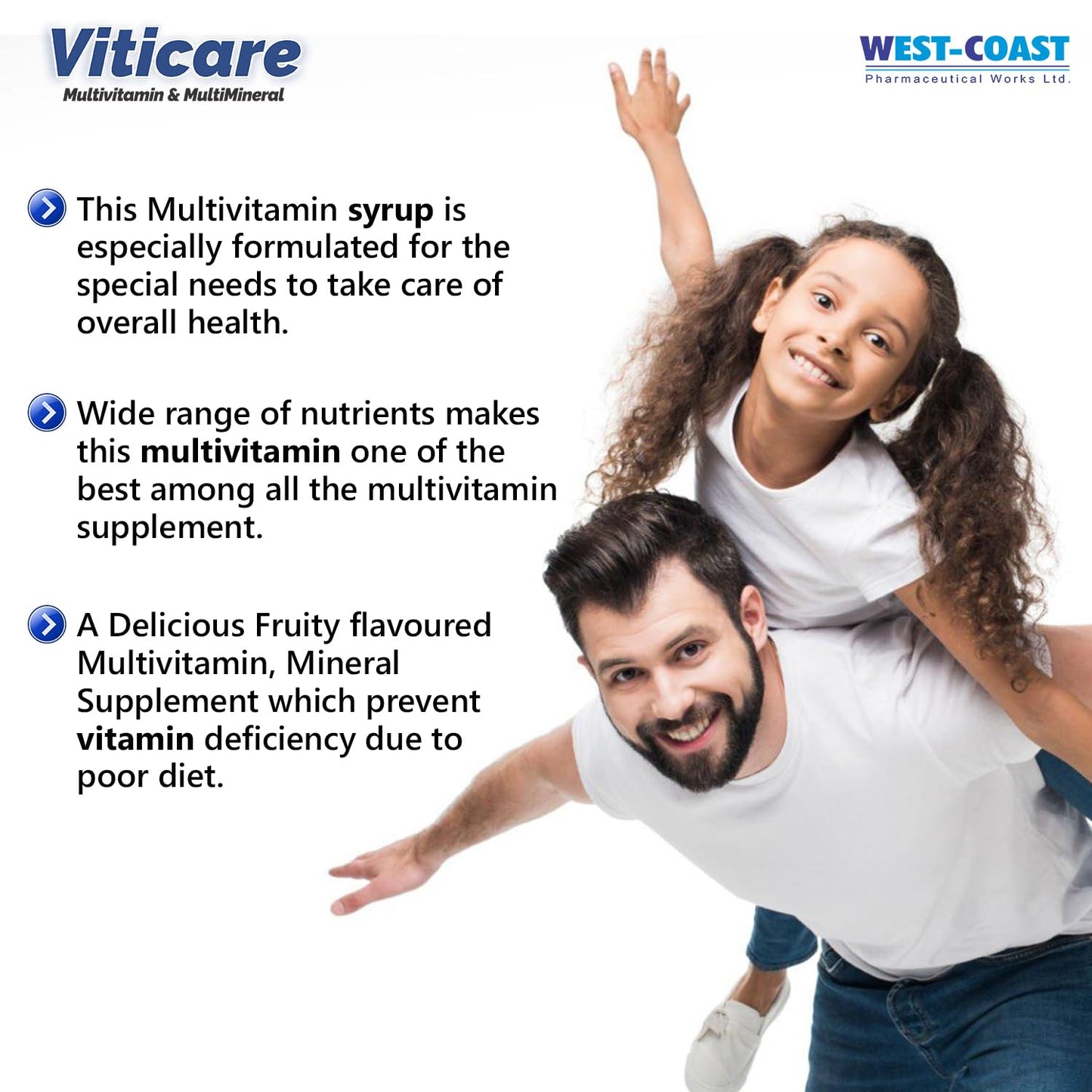 Westcoast Viticare Multivitamin & Multimineral Syrup, | over 24+ key nutrients for daily nutritional requirement with grape seed extract | 200ml