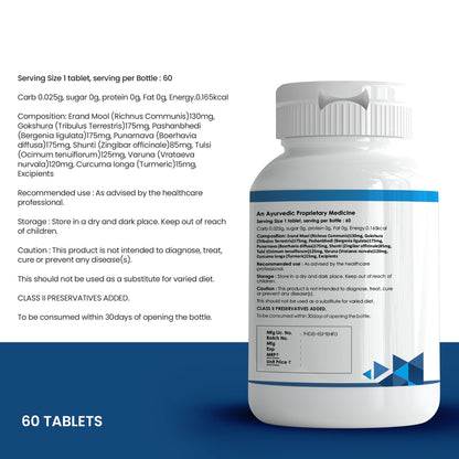 HappyMillions NephroShield Tablets Kidney Health & Detox Support Helps Prevent Stones & Urinary Tract Infections 2 Tablets Daily For Healthcare Advised 60 + 60 Tablets
