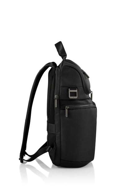 Samsonite Holborn 15.6 inch Laptop Compatibility with 9.7 inch Tablet Pocket Polyester Slim Backpack for Office in, Black