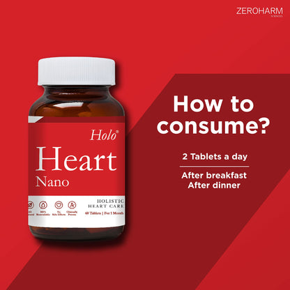 ZEROHARM Holo Heart tablets | Plant-based | Men & women heart health supplements | Prevents coronary artery disease | Manages lipid profile | Prevents blockages - 120 Veg tablets…