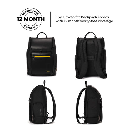 MOKOBARA The Hovercraft Backpack Water-Resistant 15.6" Laptop Bag with Luggage Sleeve for Work, Travel, and Daily Use - Suitable for Men and Women Black (Money Moves Sunray, Black & Yellow)