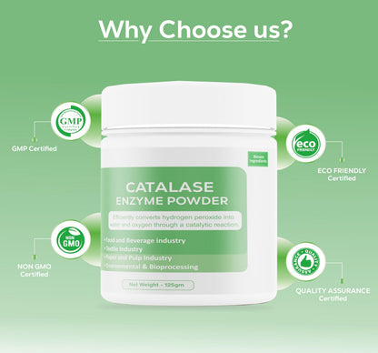 Bioven Ingredients Catalase Enzyme Powder, Non-GMO, Dietary Supplements/Food and Beverages, Broad pH Range of Activity, Excellent Thermostability, Hydrolyse Hydrogen, No Filters/Binder