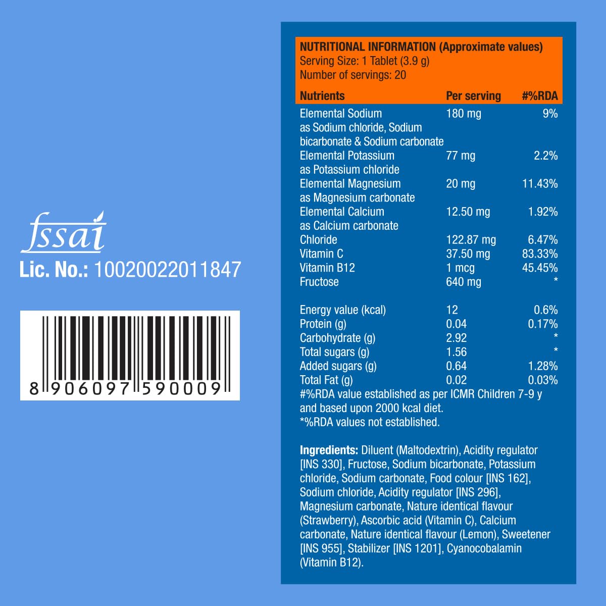 Fast&Up Reload Instant Hydration and Energy Drink - 140 Effervescent Ta- image 4