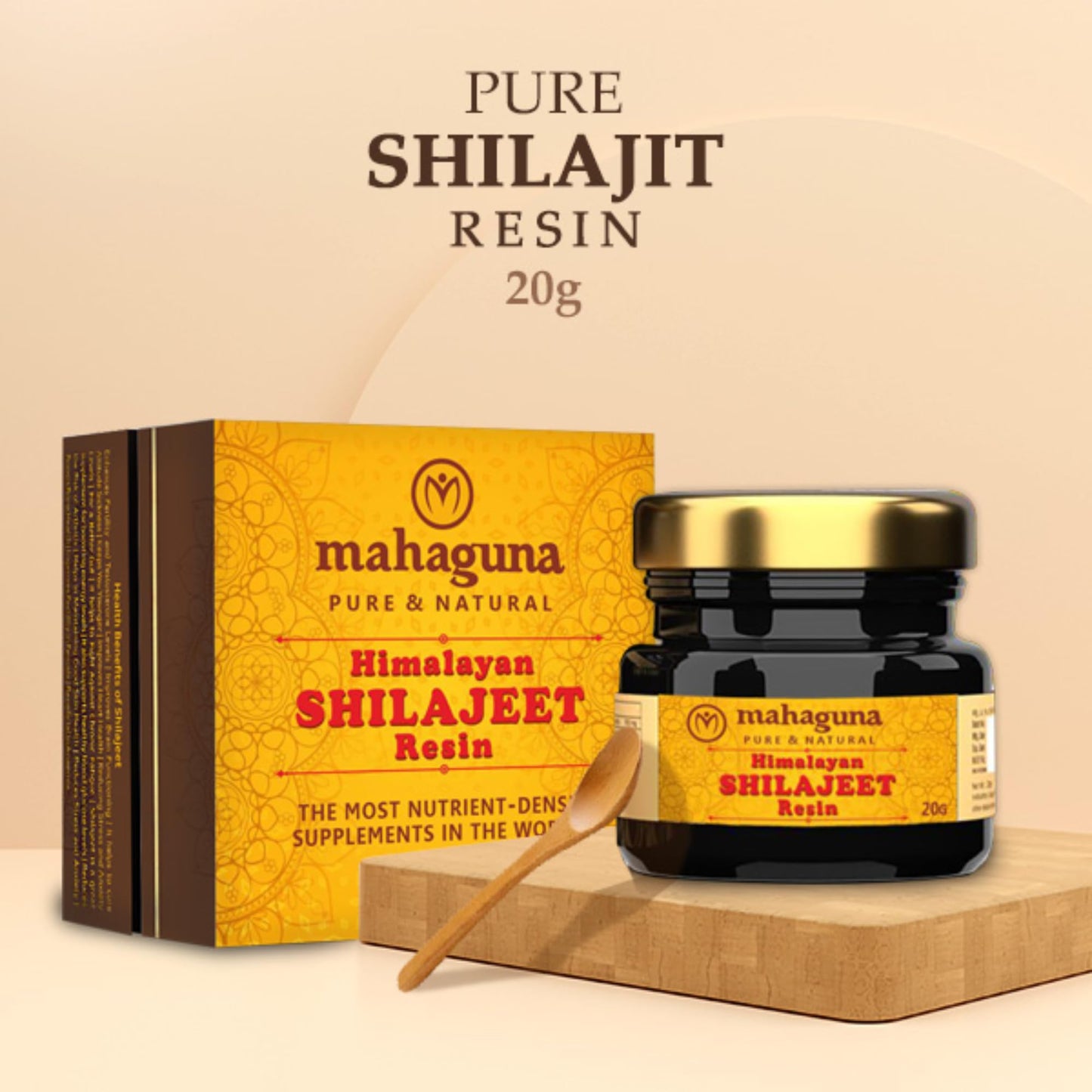 Mahaguna Shilajit Gold Resin - 20g | Helps in boosting Stamina | 100% Ayurvedic