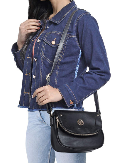 Lino Perros Women's Cross-Body Bags (Black)