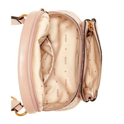 GUESS Women Rosewood Logo Monogram Power Play Mini Sling Bag