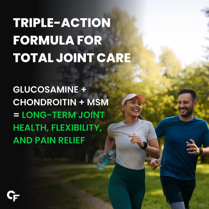 Carbamide Forte Glucosamine & Chondroitin MSM - Joint Support Supplement with Vitamins - 3900mg Per Serving – 10 Tablets