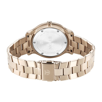 Titan Classic Distincta Quartz Analog with Date Silver Dial Rose Gold S- image 2