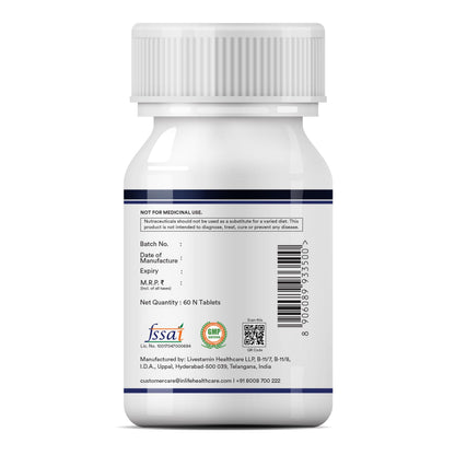 INLIFE Melatonin 10mg with Tagar 250mg | 60 Tablets | Enhanced with Vitamin B6 & Chamomile Extract | Non-Habit Forming (Pack of 1)