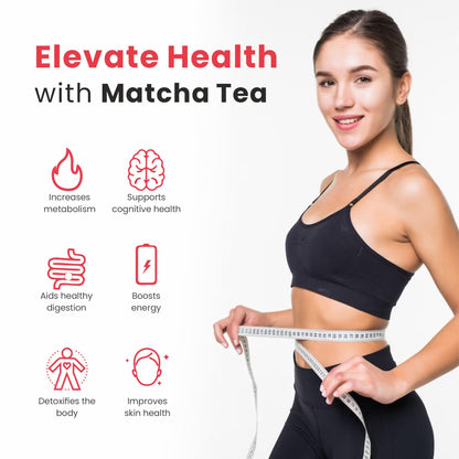TopUp Organic Japanese Matcha Green Tea Effervescent Tablets for Energy & Focus | Helps Detox & Clear Skin | (Strawberry Watermelon Flavor)