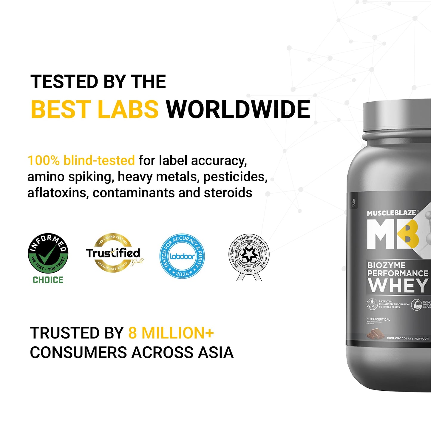 MuscleBlaze Biozyme Performance Whey Protein Powder, Rich Chocolate (1k- image 6