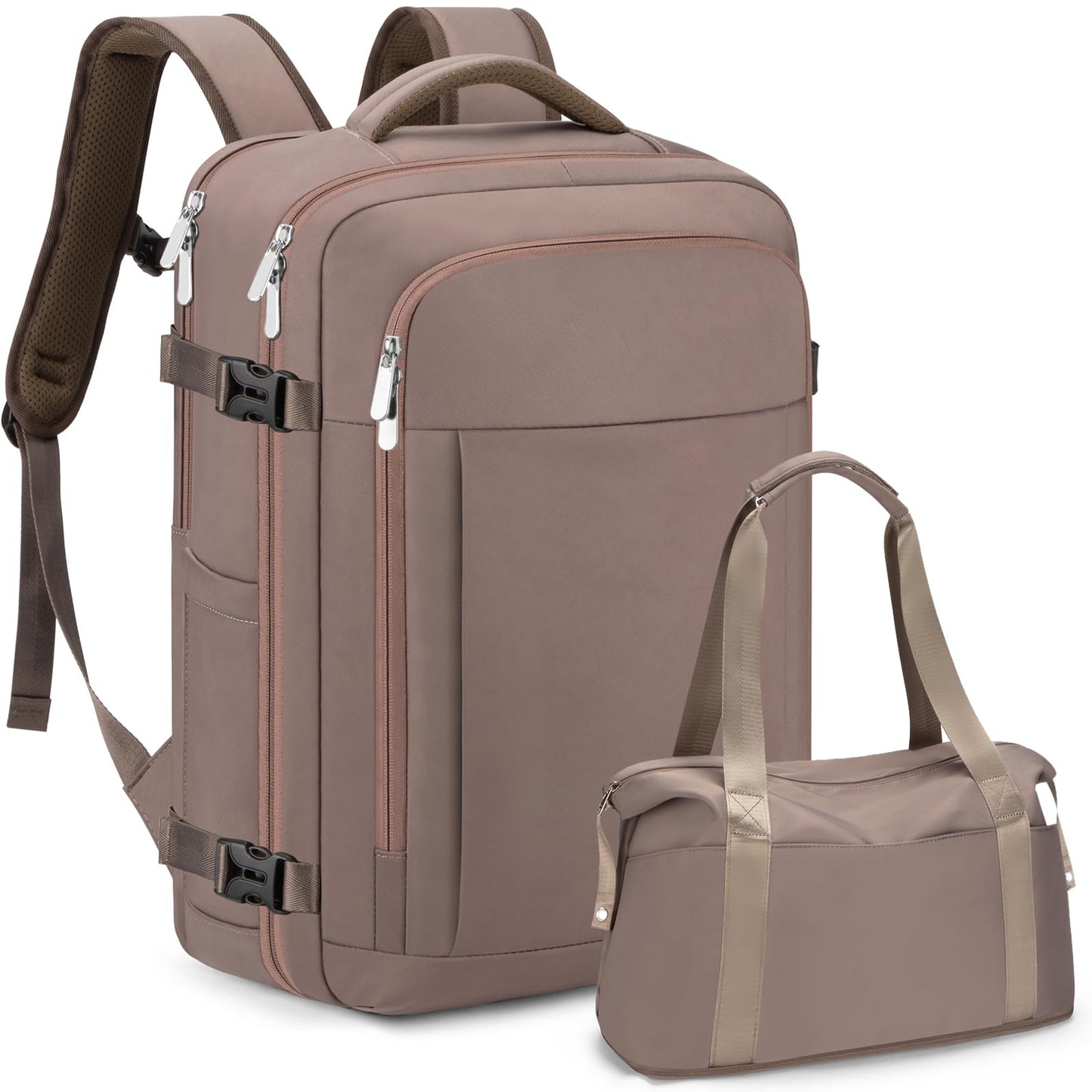Large Travel Backpack for Women Men, Personal Item Airline Approved,17 Inch Backpack for Travel, Brown, Large, Travel Backpacks