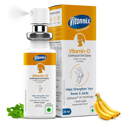 Vitonnix Vitamin D | Under the Tongue Sublingual Spray | Improves Bone Density, Boosts Immunity, Relieves Muscle Weakness, Uplifts Mood | High Potency Vitamin D Supplement – 20ml