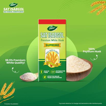 Dabur Sat Isabgol (Psyllium Husk) - 180g + 50g Free | Rich in Fiber | P- image 9