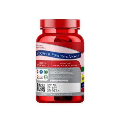 Natures Move Magnesium Glycinate 2000mg | High Absorption for Sleep, Muscle & Nerve Health (30 Capsules)
