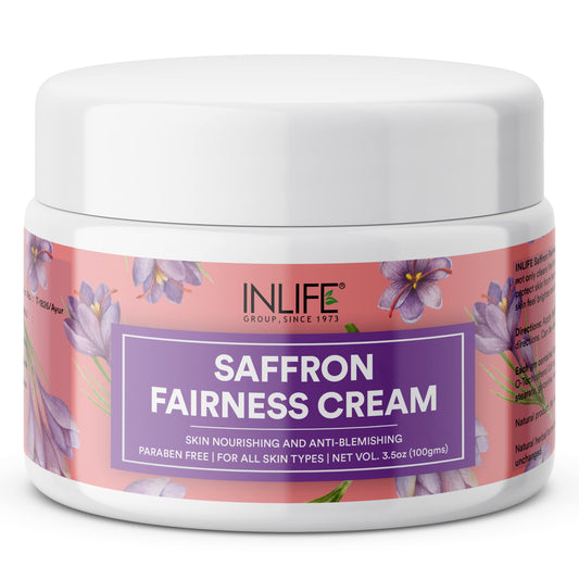 INLIFE Saffron Fairness Cream, Paraben Free - 100 g