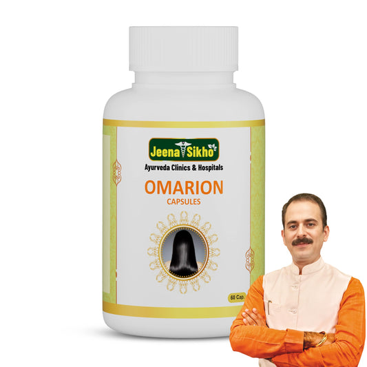 Jeena Sikho Omarion Capsules | Ayurvedic Haircare Supplement For Women And Men | Naturally Blended With Bhringraj, Shankhapushpi, And Brahmi | Herbal Capsules For Hair Health, 60 Capsules