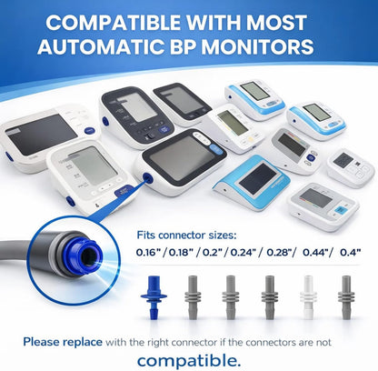 MCP BP Cuff Adult Blood Pressur­e Monitor Large Cuff XL Compatible with Omron B.P, Ageasy BP, Pharmeasy BP with 6 Size Connectors free (22-48CM)