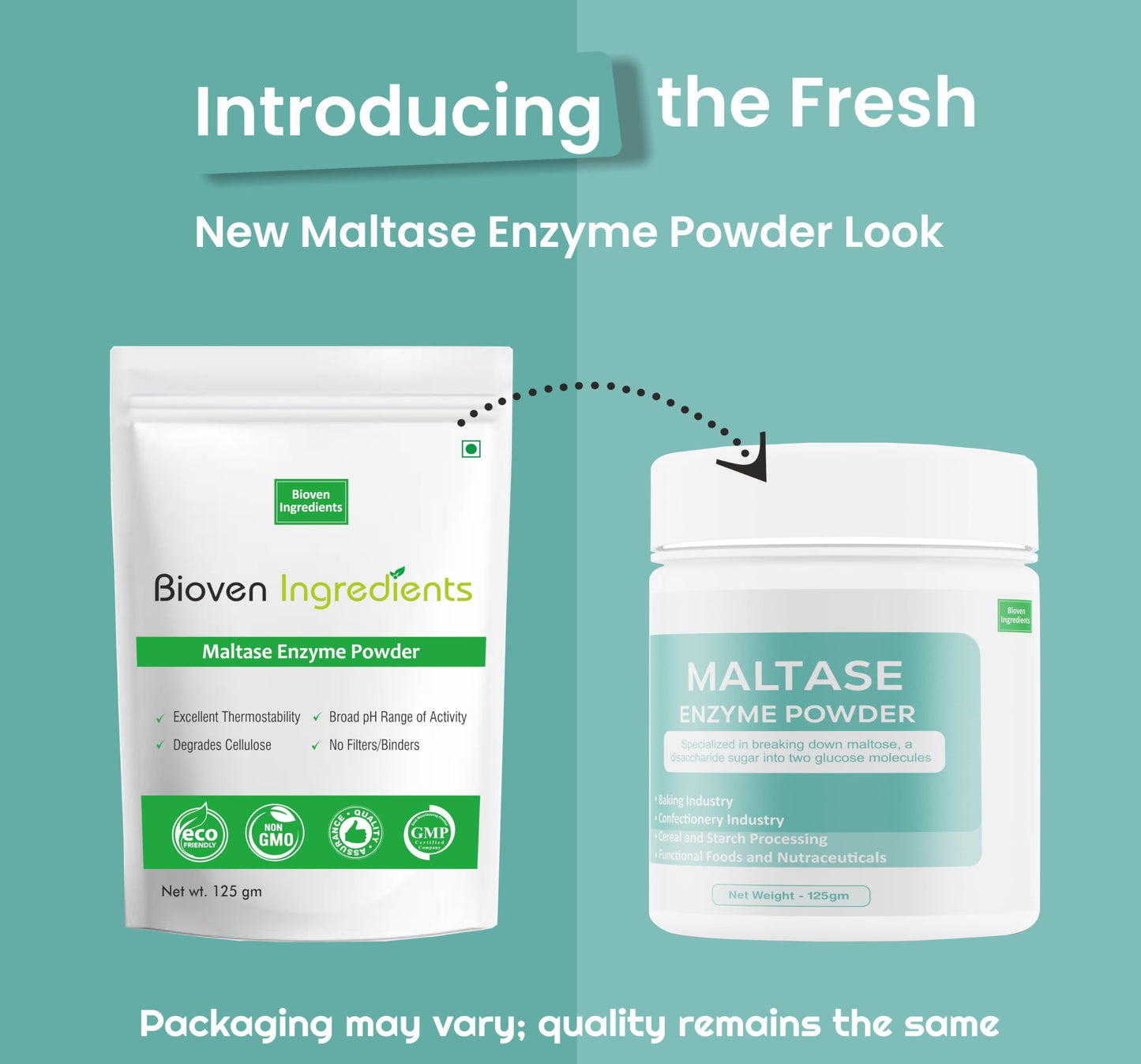 Bioven Ingredients Maltase Enzyme Powder, Non-GMO, Dietary Supplements/Food and Beverages, Broad pH Range of Activity, Excellent Thermostability, Hydrolyse Glucans, No Filters/Binder