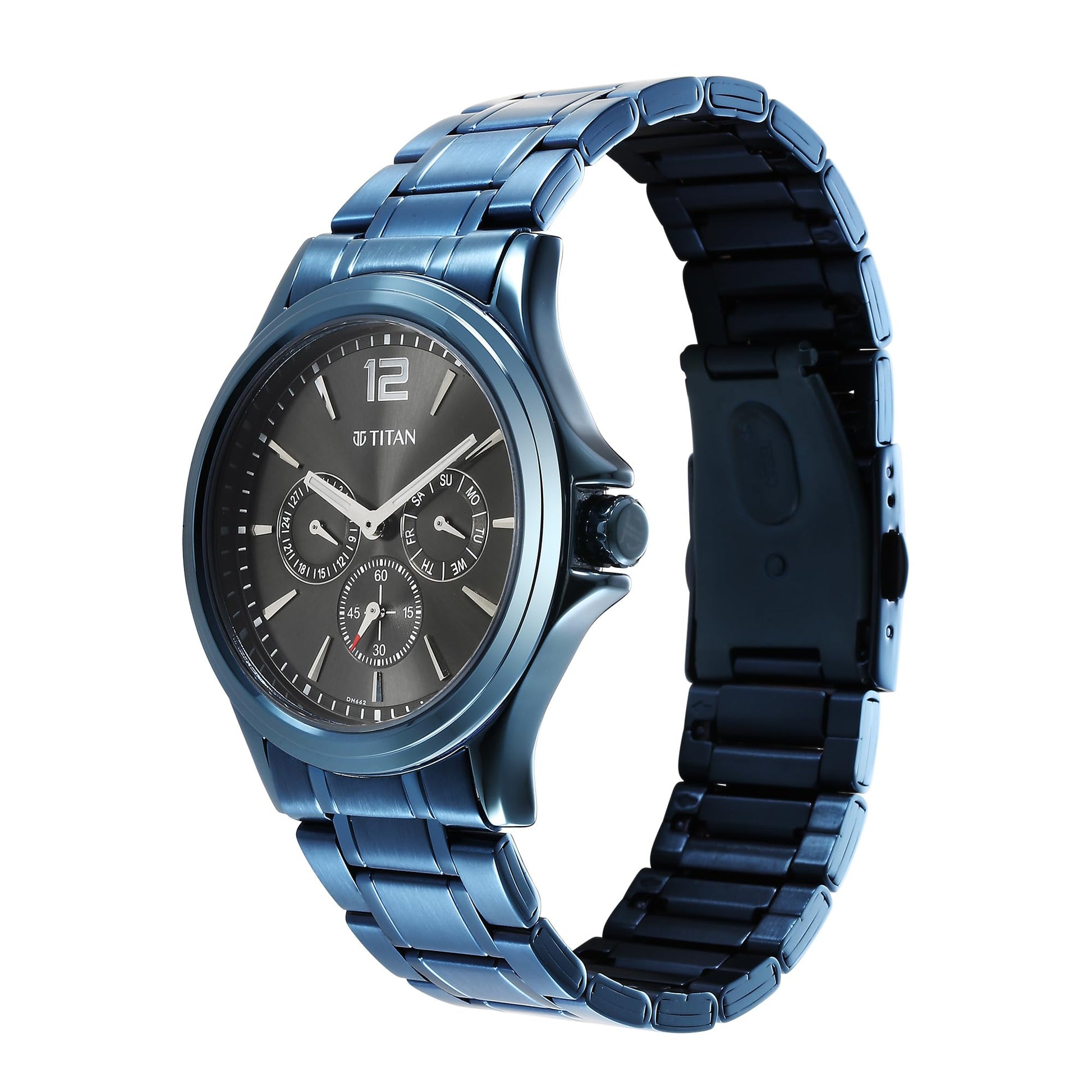 Titan Neo Splash Gray Dial Quartz Multifunction Stainless Steel Strap W- image 4