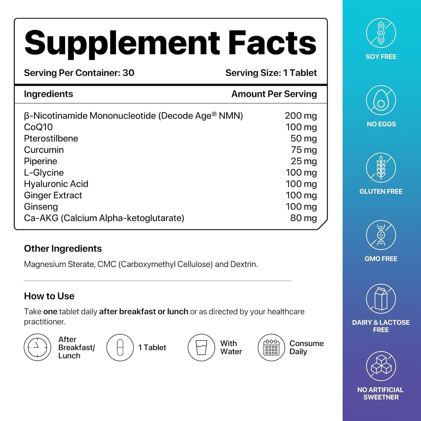 Decode Age LongeVit Healthy Ageing Supplement - Bottle of 30 Veg Capsules