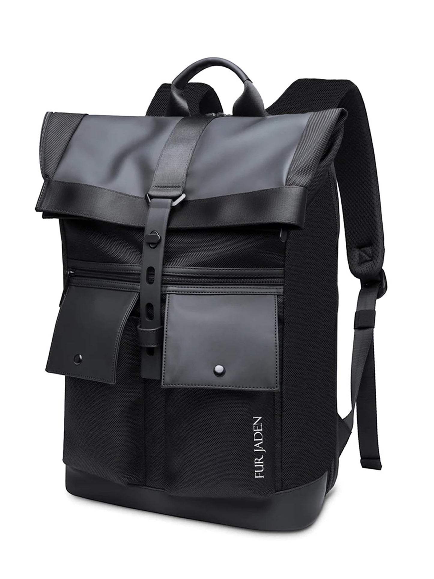 FUR JADEN Pro-III Innovative Sack Styled Smart Anti-Theft 2 Compartment Travel Laptop Backpack for Unisex For Business Professionals & College Students (Graphite Black), 20 Litres