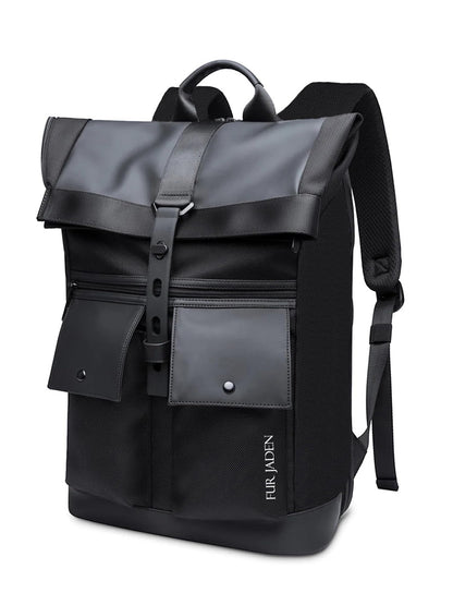 FUR JADEN Pro-III Innovative Sack Styled Smart Anti-Theft 2 Compartment Travel Laptop Backpack for Unisex For Business Professionals & College Students (Graphite Black), 20 Litres